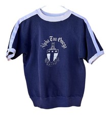 True Vintage 60s Navy Blue Collegiate University Fraternity Sweatshirt USA