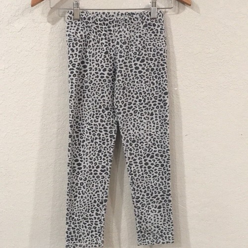 Carter's Girl 7 Pants Gray Leopard Print Jeggings Skinny Stretch 100% Cotton