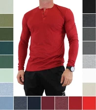 True Classic Men's Shirt, Long Sleeve Henley Style Shirt MSRP $35