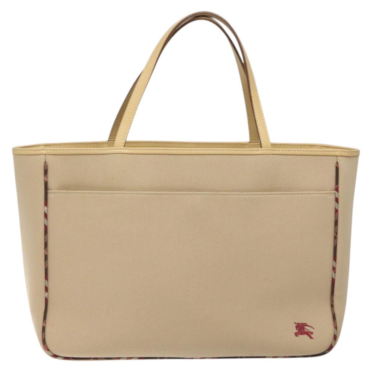 トートバッグ BURBERRY PRINTED CANVAS SHOPPING BAG BURBERRY Blue Label Tote Bag Canvas Beige Auth ti2730 | eBay