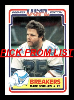 1984 Topps USFL Football 2-131 EX-MT/NM Pick From List All PICTURED aa5 vv1