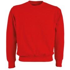 Lotto Stock 61 felpe unisex girocollo colore rosso - Prezzo ingrosso!