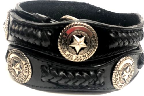 Texas star Conchos Genuine Leather belt,1 1/2"wide Western men's Belt,US Seller. - Picture 1 of 5