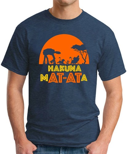 HAKUNA M-AT-AT-A T-SHIRT > Geeky Film At-At Slogan Joke Nerd Gift Men's Top - Picture 4 of 22