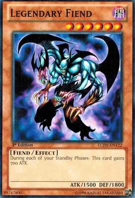Legendary Fiend  LCJW X 1 Common 1st  Ed Yugioh