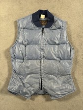 Vintage Eddie Bauer Vest Jacket Youth Medium Blue Down Puffer Quilted USA
