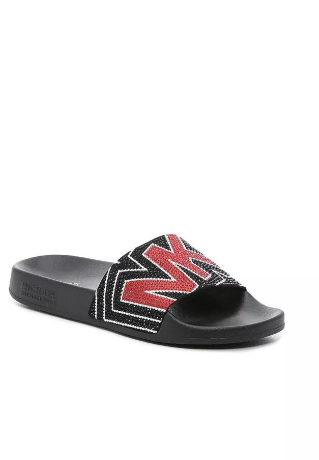 Michael kors rhinestone slides new arrivals