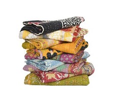 Rajasthali Whole Sale Tribal Kantha Quilts Mix Lot Vintage Cotton Bed Cover O...