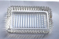 Vintage Crystal Glass Salt Cellar Ribbed Pattern Rare Mini Spoon Included