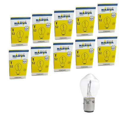 10x Narva 12V 35/35W BA20d S2 Bilux  Moped Motorrad Birne Lampe Glühlampe  N49h