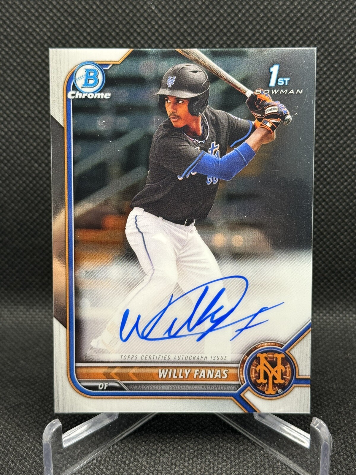 WILLY FANAS 2022 BOWMAN CHROME 1ST PROSPECT AUTO METS
