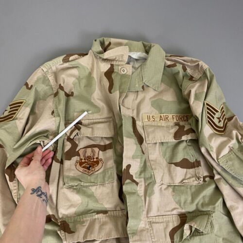 US Air Force Desert Camo Combat Jacket L Military Tactical DCU Uniform USCENTAF - Picture 6 of 15