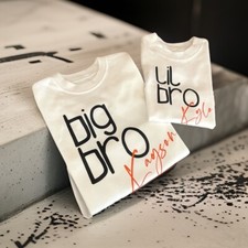 PERSONALISED Baby clothing LITTLE SISTER/LITTLE BROTHER sibling set BIG BROTHER