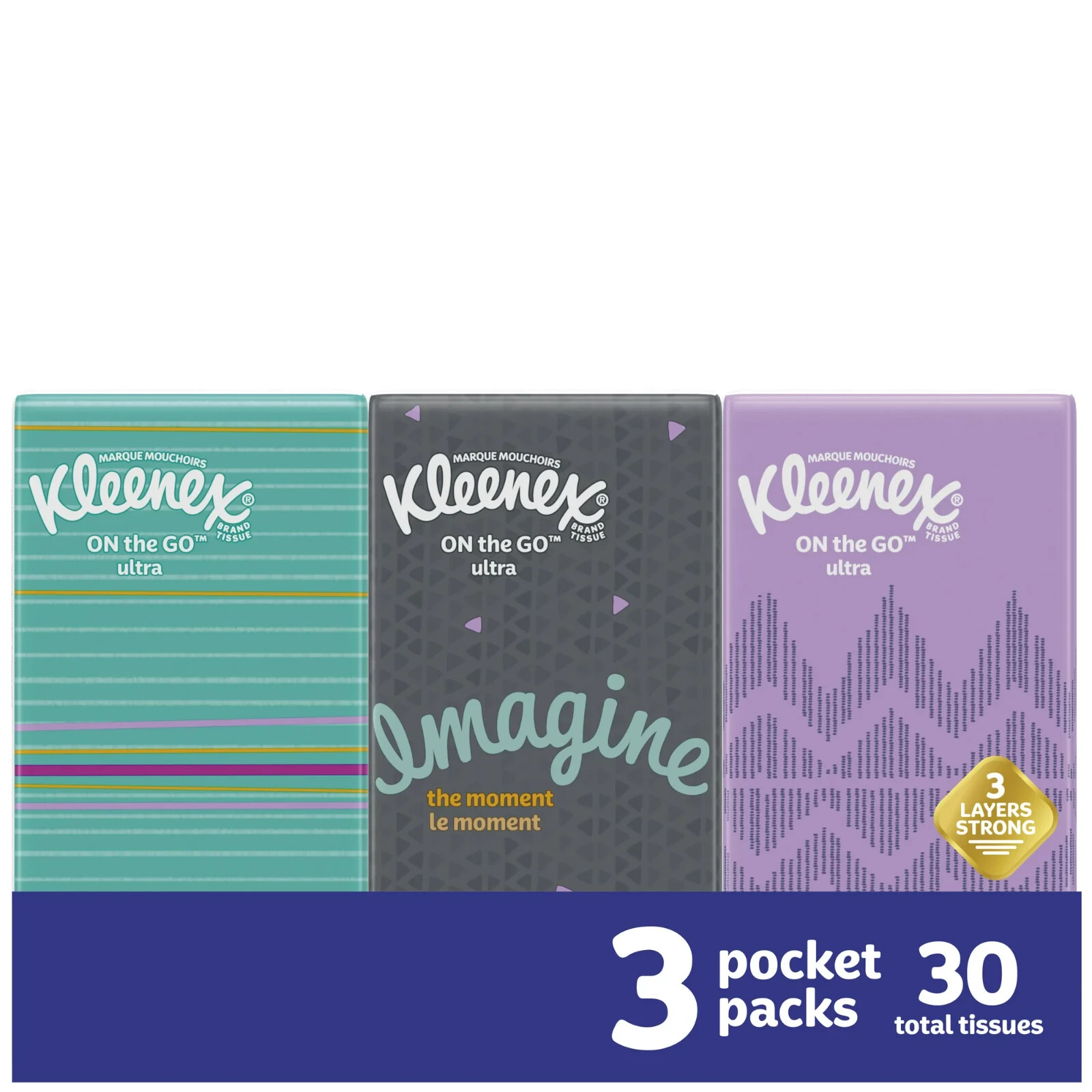 Kleenex OTG OntheGo Facial Tissues, 3 Packs (30 Total Tissues) eBay