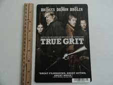 TRUE GRIT - JEFF BRIDGES - BLOCKBUSTER VIDEO BACKER CARD 5"X8" 
