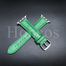 38/40/41/42/44/45 MM Apple Watch Band Strap Genuine Leather Iwatch Alligator GN