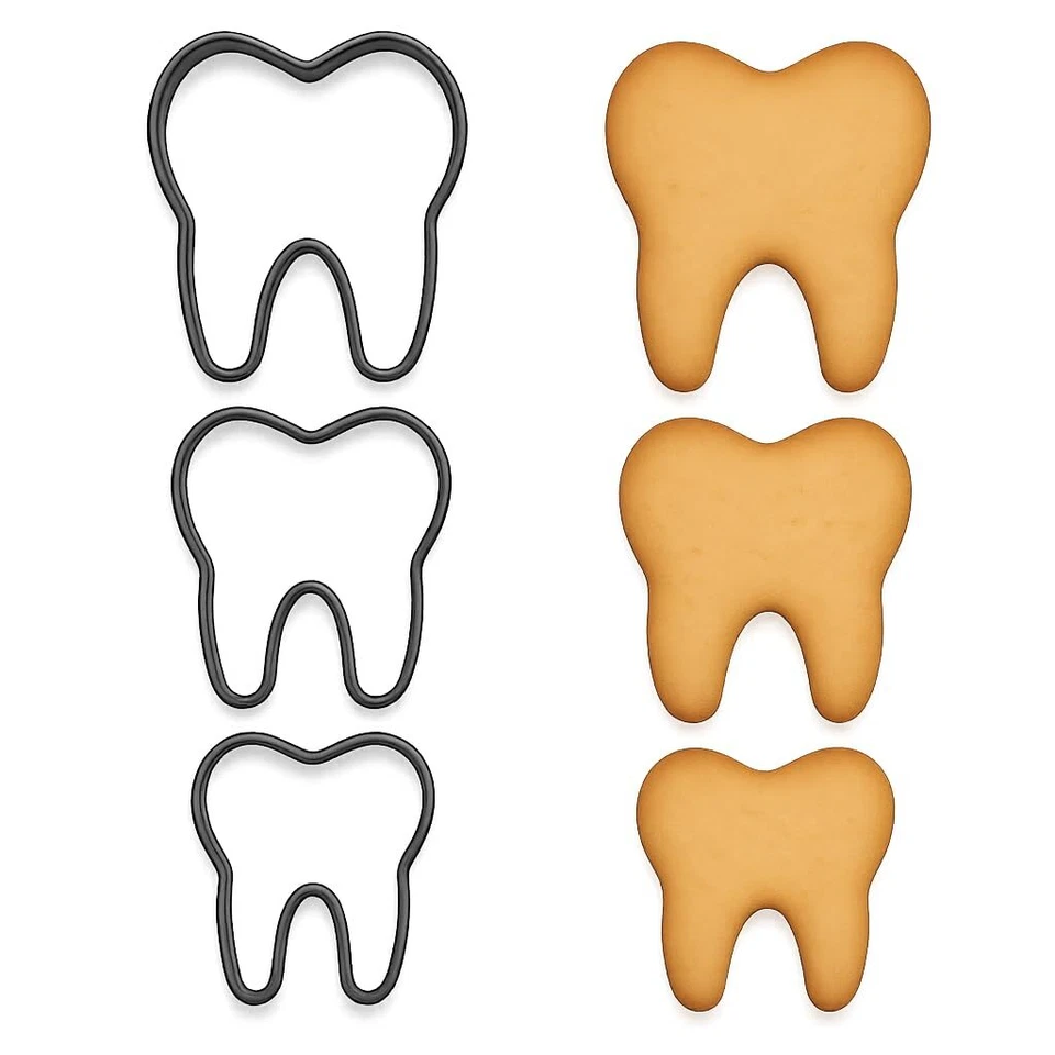 Zahn Ausstecher Set (4", 3", 2") - (zufällige Farbe)