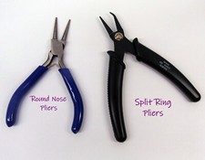 Set of 2 craft + Jewelry Tools  ~ Round Nose and Split Ring Pliers ~ 5" Long