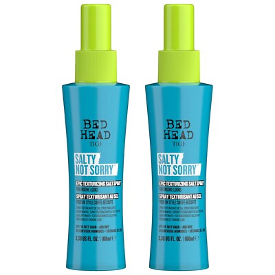 TIGI Bed Head Salty Not Sorry texturizing Salt Spray 3.38 fl oz 2 Pack