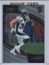 PHILLIP LINDSAY ROOKIE CARD Denver Broncos 2018 PANINI SELECT FOOTBALL RC