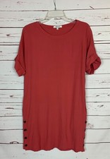 Madewell Women's S Small Rose Salmon Pockets Short Sleeve Spring Pockets Dress