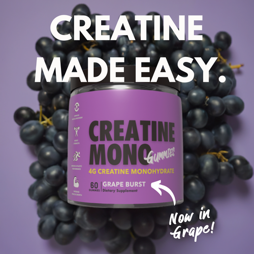 Pre Workout Gummies & Creatine Mono Gummies GRAPE Twin Pack Stim Fat Burner - Picture 11 of 16