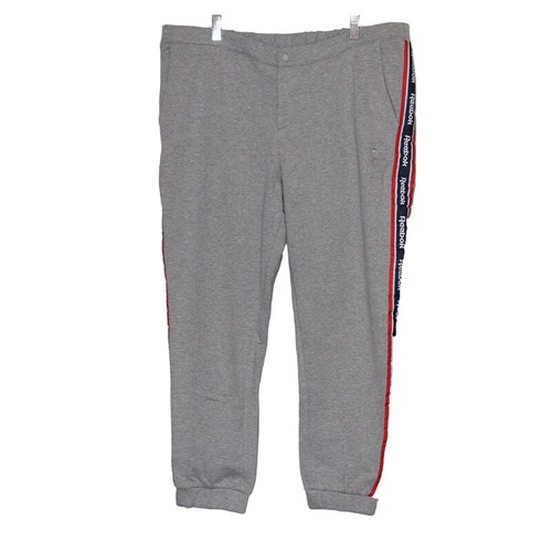 NEU Reebok Damen Druckknopf Hose Größe XL grau meliert Jogginghose Sweatpants UVP $ 65 - Bild 6 von 8