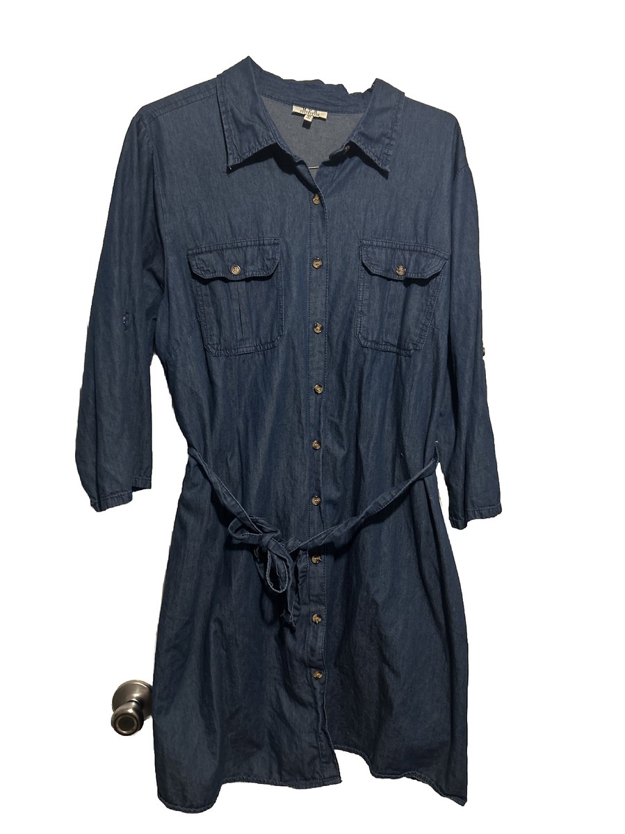 mph collection denim dress MPH Collection Denim Dress Size 2