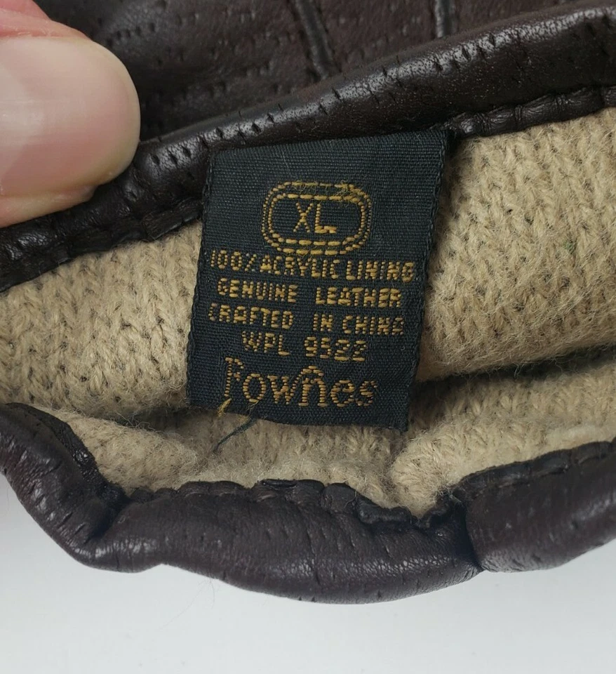 Guantes de cuero Fownes vintage - negros Foto 3 de 4