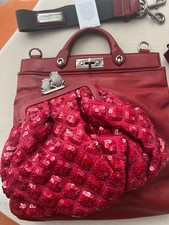 Marc Jacobs Robert Duffy Red Frog Quilted Stam Bag