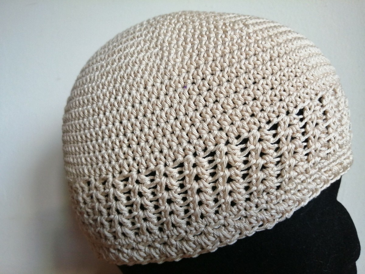 CAPPELLO PAPALINA ZUCCOTTO ECRU' cotone uomo donna - Main Image