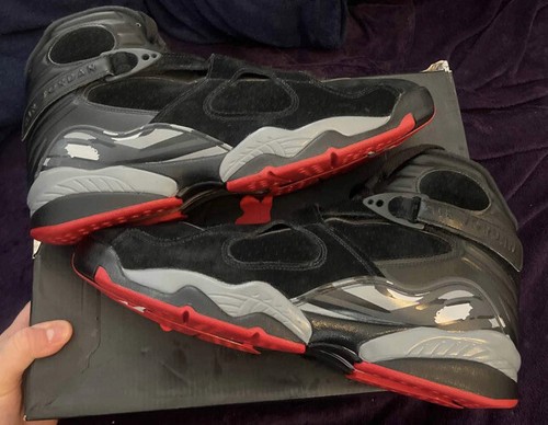 Air Jordan 8 Retro Black Cement 305381 