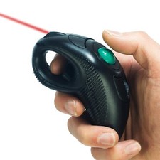 Y-10L Finger Handheld Trackball Mouse with Laser Pointer 2.4G USB Wireless Tr...
