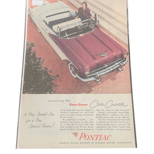 Vintage 1956 Pontiac Star Chief Custom Convertible Ad Advertisement - Picture 4 of 4