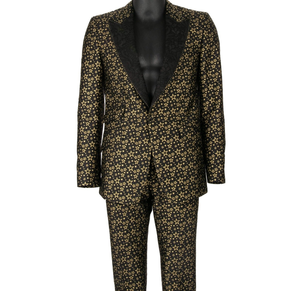 DOLCE & GABBANA SICILIA Star Jacquard Suit Jacket Blazer