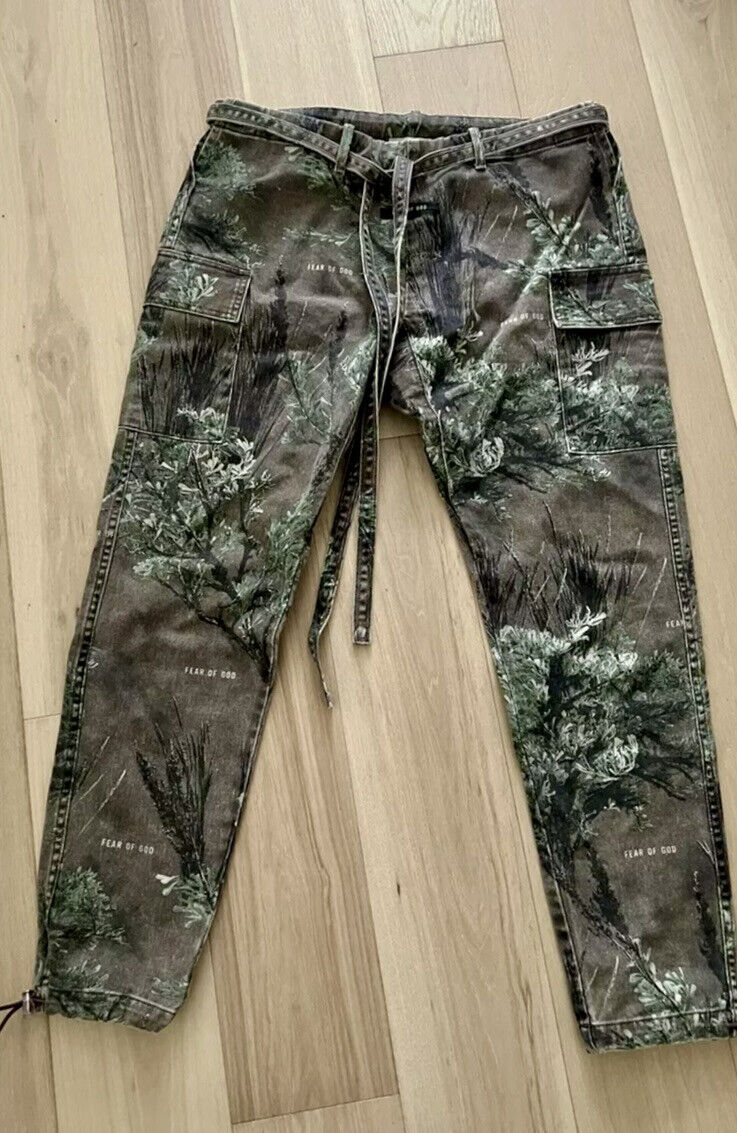 【クリーニング済み】Fear of god ghost camo トラックパンツ