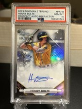 2023 Bowman Sterling MLB Henry Bolte Prospect AUTO Refractor #/199 PSA 10