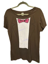 DR WHO ELEVENTH DOCTOR T-shirt TEE FURY Junior’s Extra-Large XL w/ Bow Tie