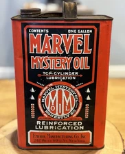 Vintage Marvel Mystery Oil 1 Gal. (empty) Emerol Manufacturing Co Inc New York