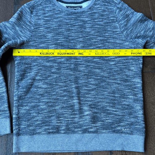 Abercrombie and Fitch men’s boucle sweatshirt size large navy blue cozy warm fal - Picture 6 of 7
