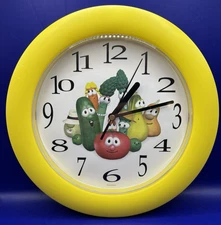 Big Idea Revelations Veggie Tales 10.5" Wide Circle Wall Clock - Tested, Works!!
