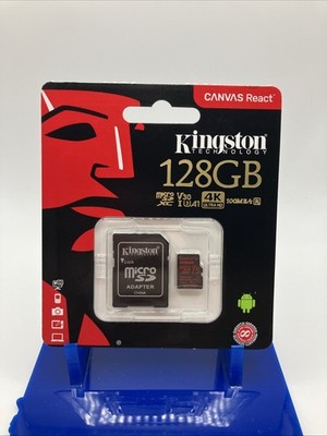New Kingston 128GB Micro SDXC Memory Card 128G Canvas React