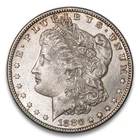US $1 Morgan 1880S HOT 50 VAM 11 0/9 AU-55