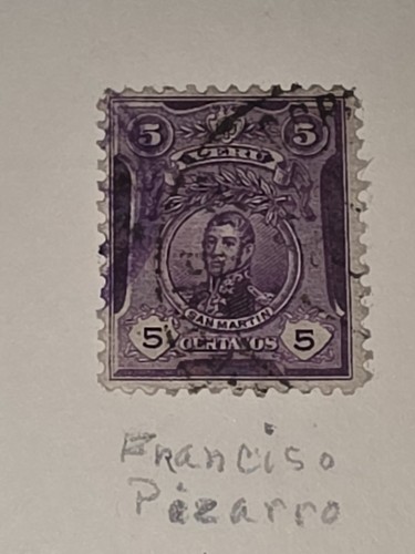 Francobollo vintage Perù 5c usato - #F480