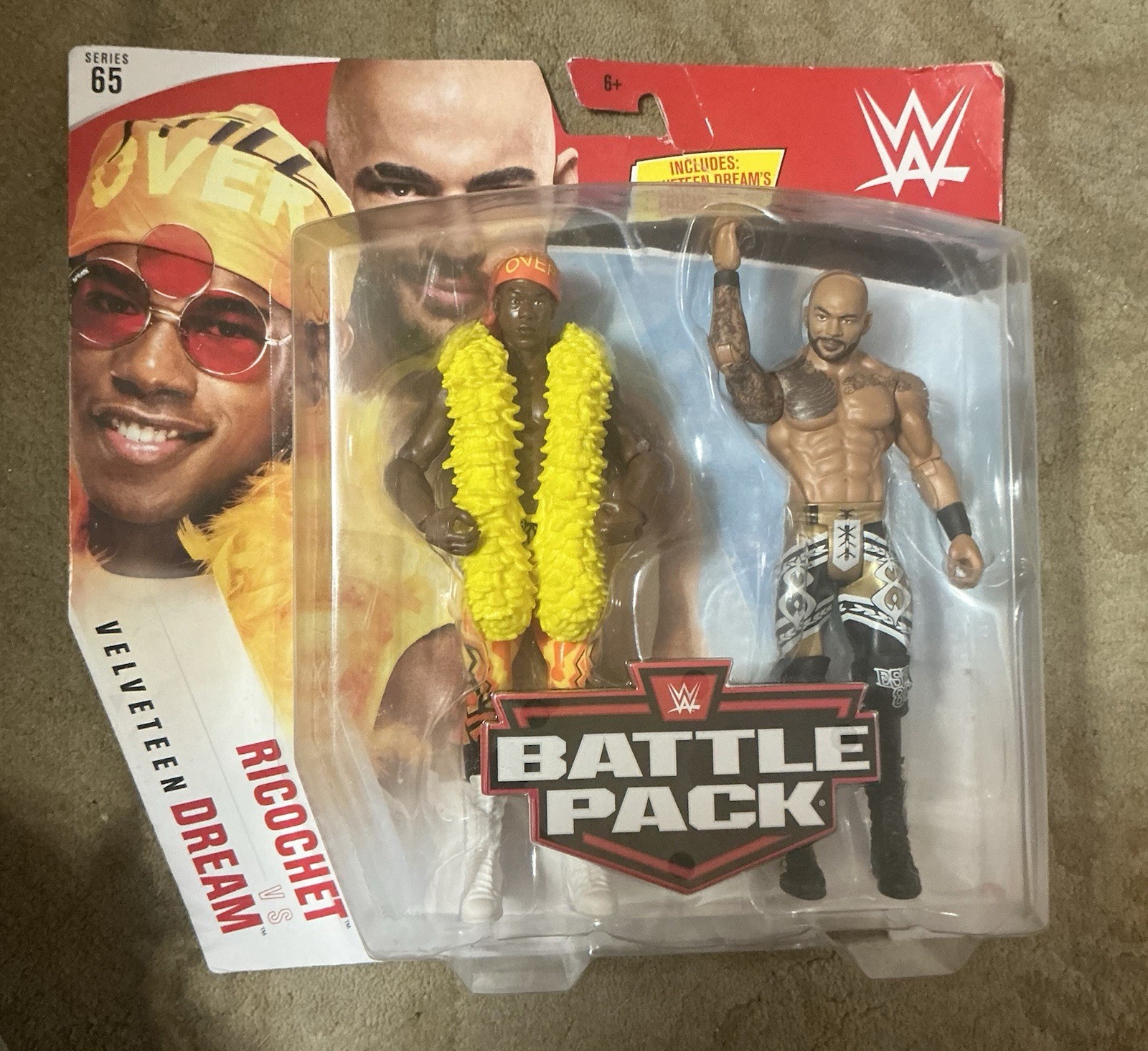 WWE Battle Pack Series 65 Ricochet & Velveteen Dream Figure 2-Pack Damaged Pkge!