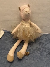 DEBI LILY "EMMA" Llama Soft Blush Pink with Polka Dot Ballerina Tutu 13" Plush