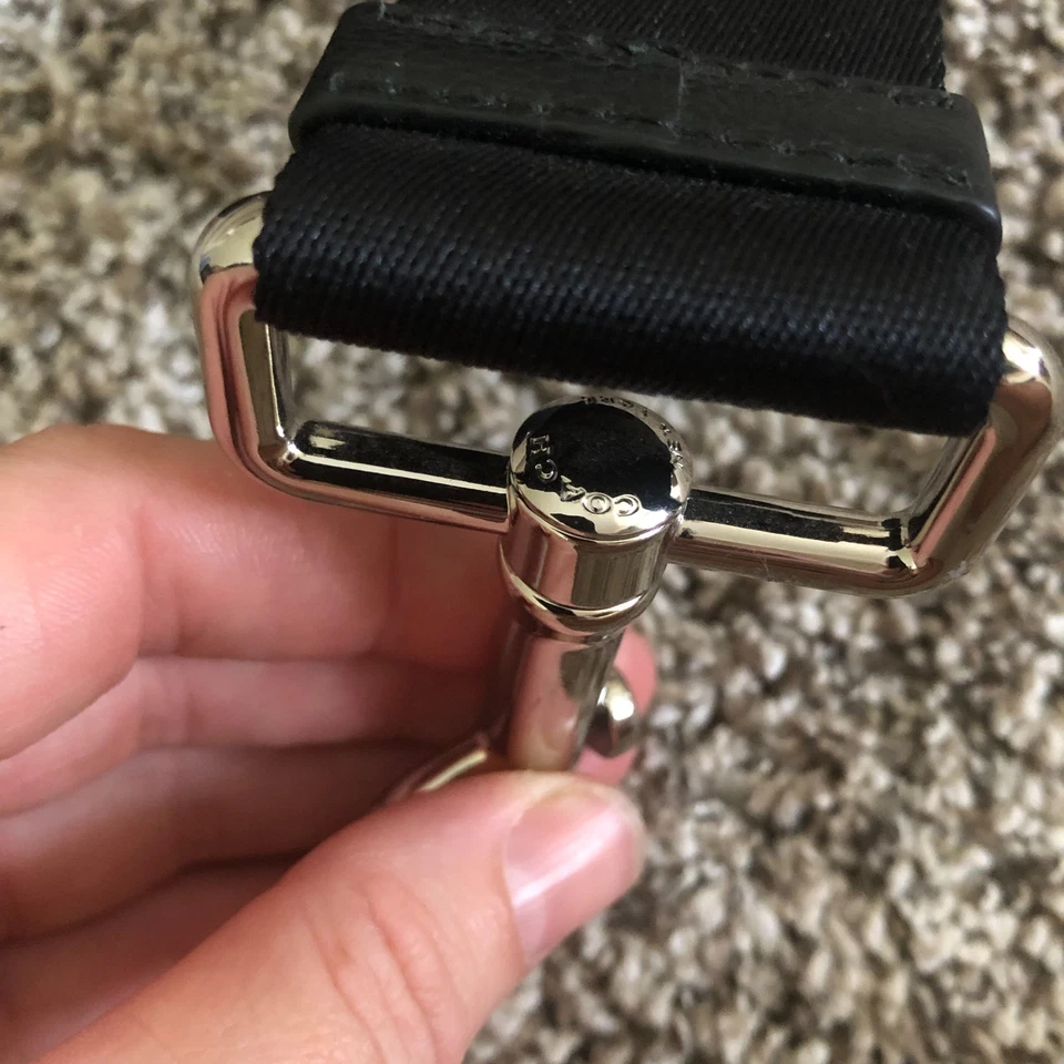 Coach Large Nylon Silver tone Hardware Adjustable Bag Purse Strap Replacement Bl - Image 3 of 4