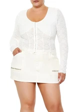 Forever 21 White Lace Top Plus Size 3X New!