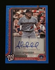 2025 Topps Chrome Update Blue Refractor #CDRA-ACH Andres Chaparro RC Auto #/150