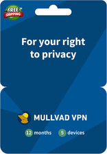 - 12 Months for 5 Devices - No-Log VPN Service for Your Privacy